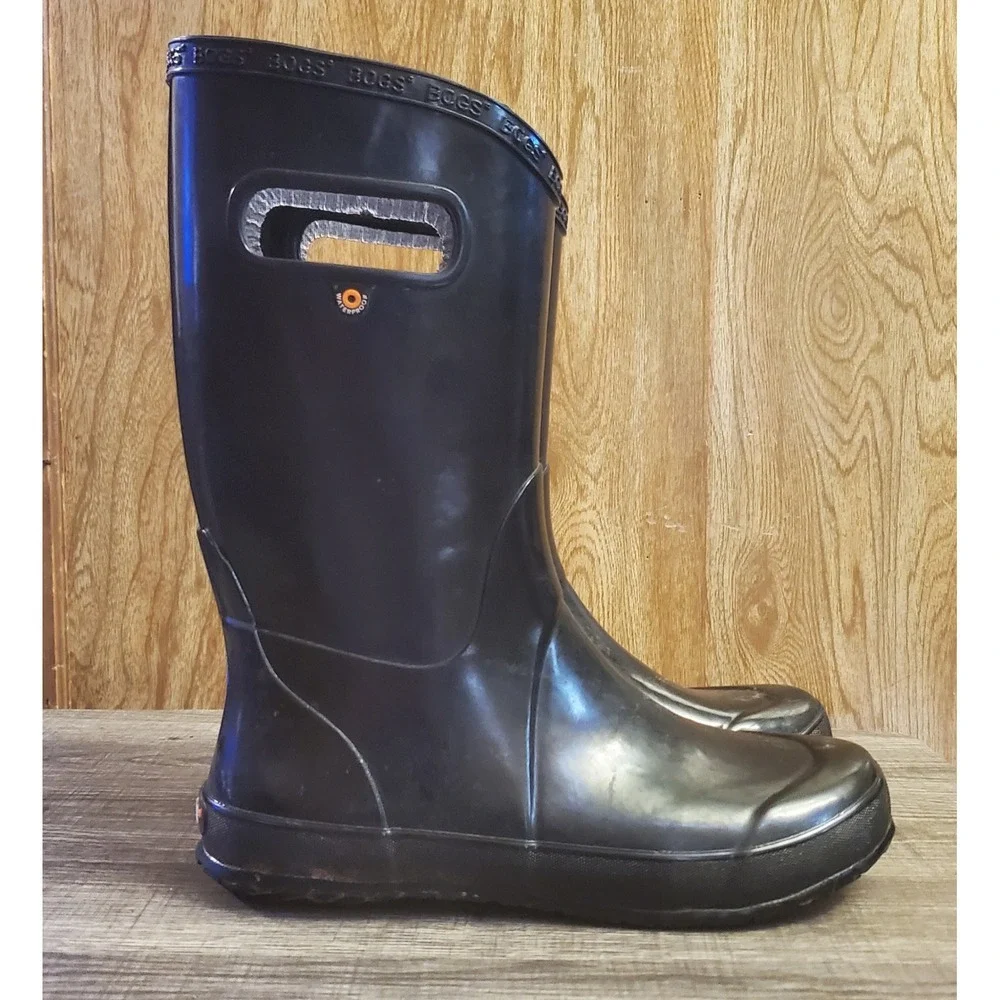Bogs Tall Slip On Rainboots‎ Youth Size 6 Black